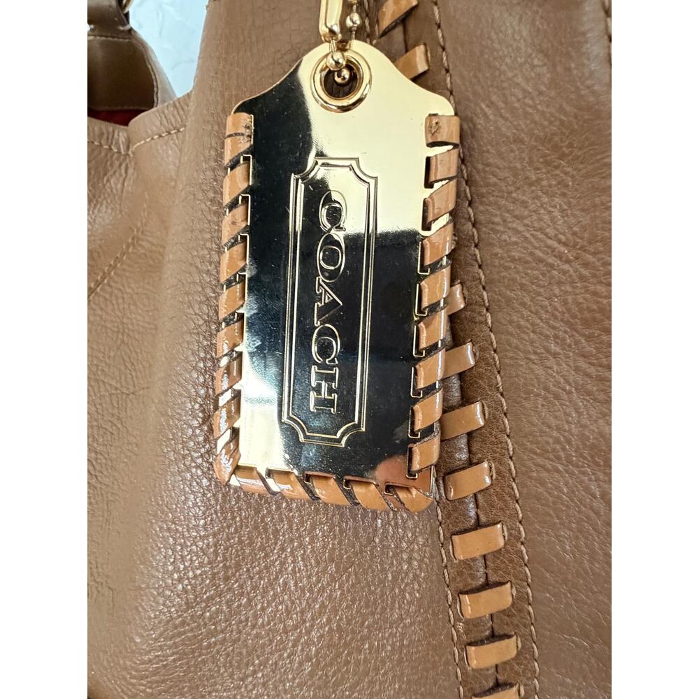 Rare luxury Coach Devin XL Brown Expandable Bag With Whipstitch Detail 15995 - Picture 16 of 16